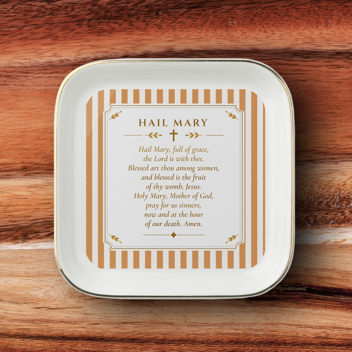Haily Mary Prayer Jewelry Dish - A Place for your Rosary