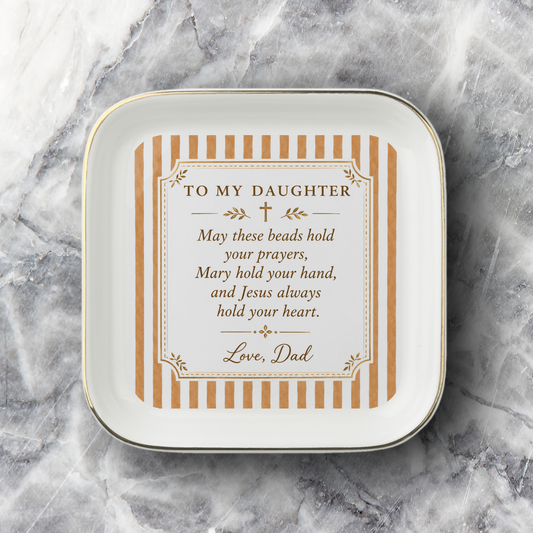 To My Daughter Prayer Jewelry Dish