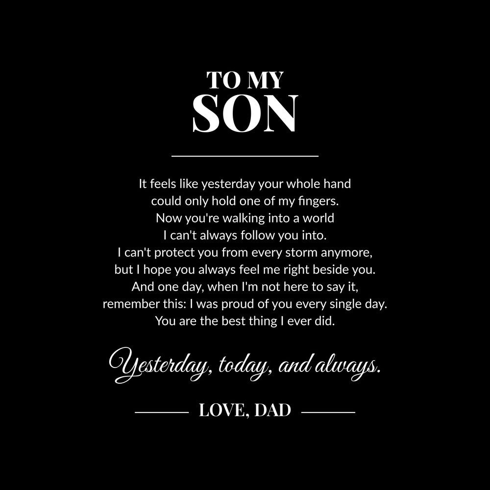 To my Son